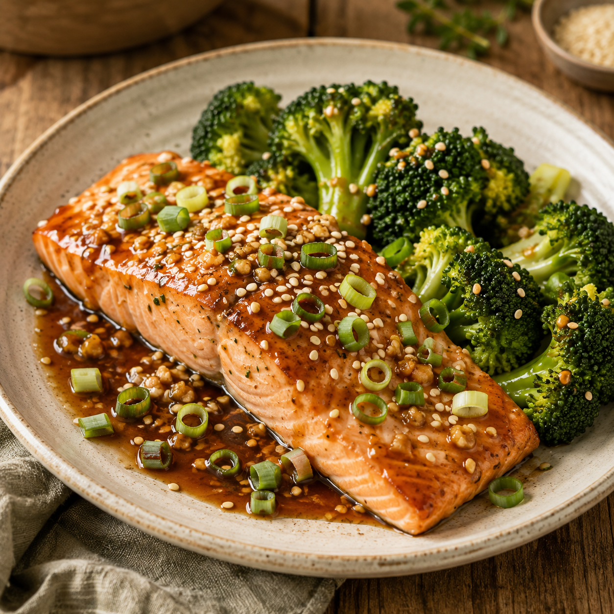 Honey Ginger Soy Salmon