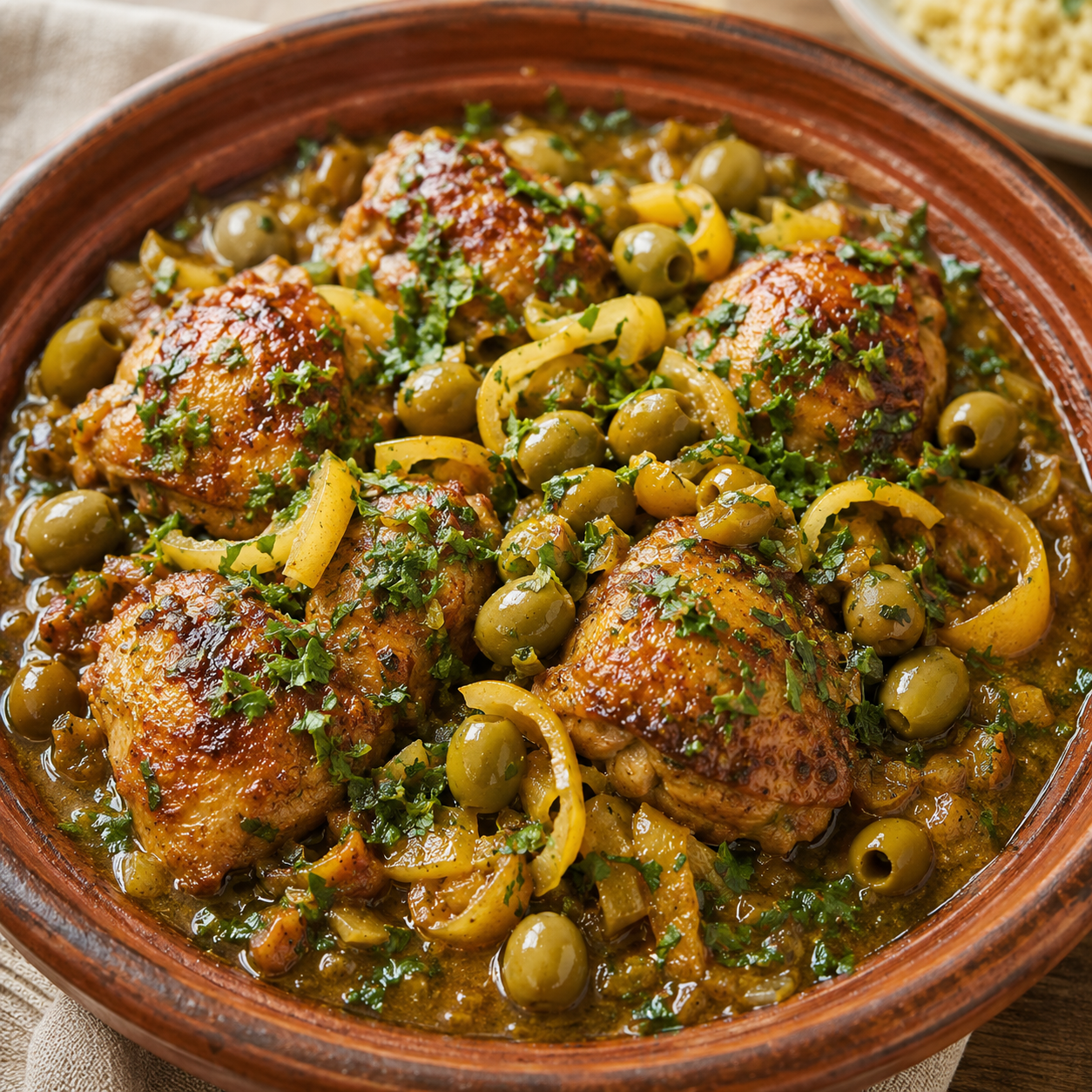 Instant Pot Chicken Tagine with Preserved Lemons and Olives