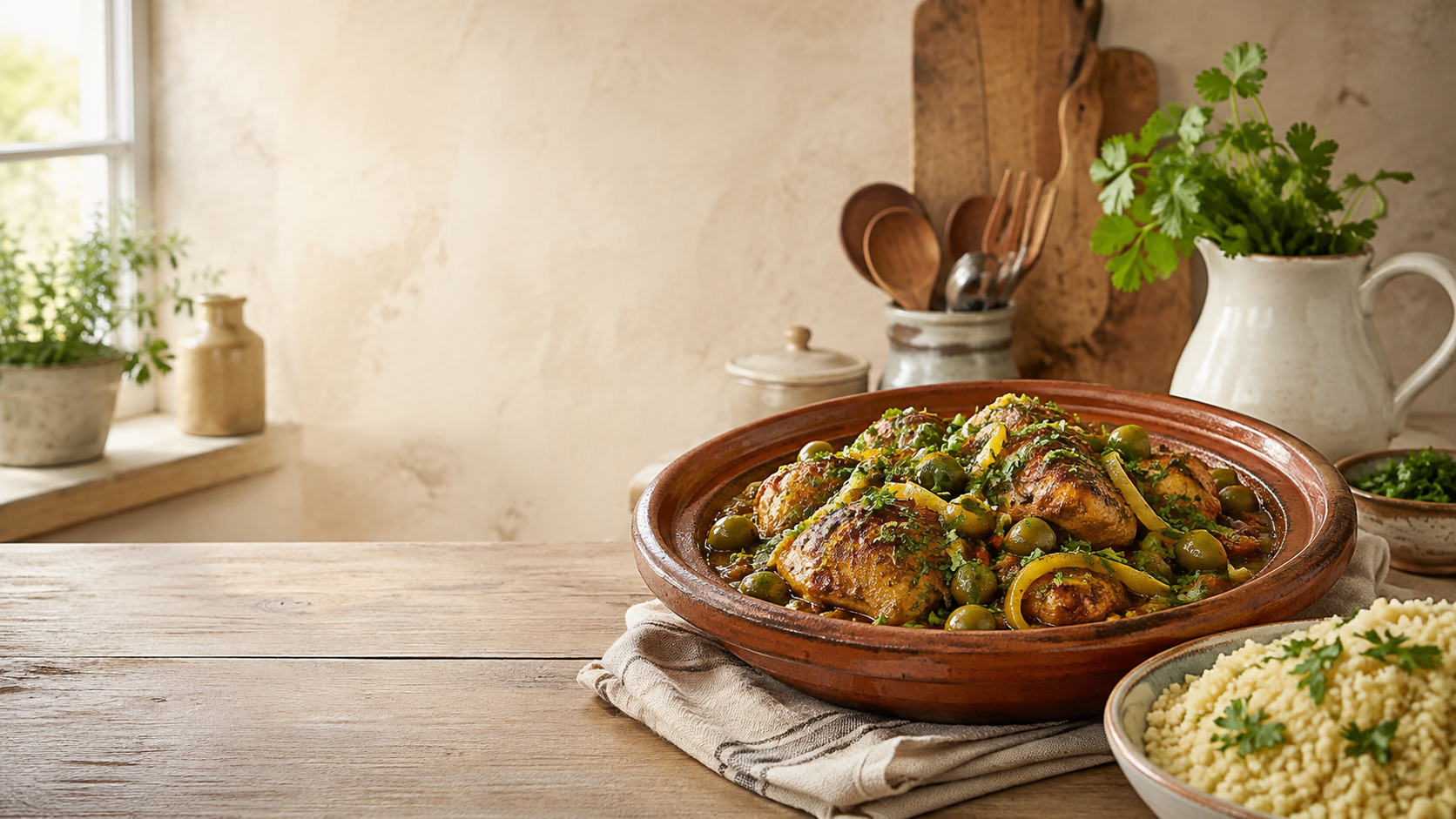 Instant Pot Chicken Tagine with Preserved Lemons and Olives